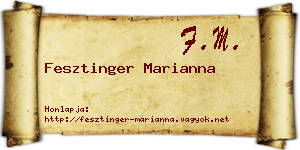 Fesztinger Marianna névjegykártya